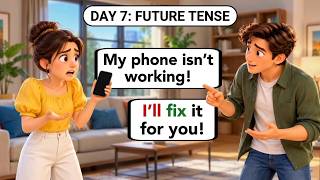 30 daily English Speaking challenge - day 7 | Learn Future tense | English Conversation Practice