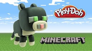 play doh minecraft cat - how to make with playdough
