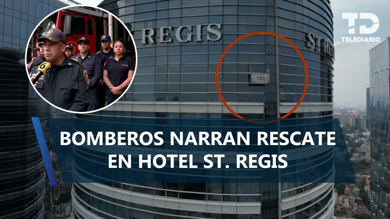 Así fue el rescate de un hombre atrapado en andamio en el St. Regis