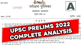 UPSC Prelims 2022 GS Paper 1 Complete Analysis  On