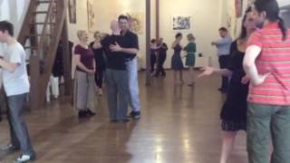 Nevskaya milonga 2017. Tango lesson by Jonny Lambert y Dulce Lauria