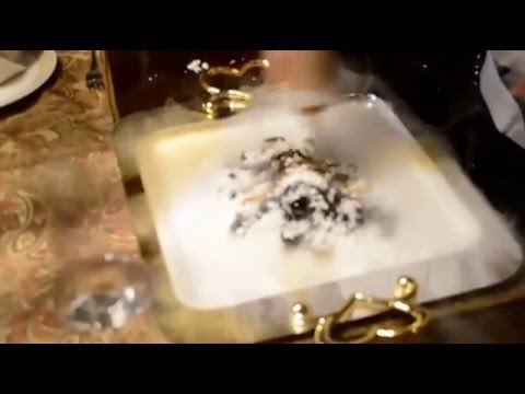 live deconstructed black forest cake by Chef Brijesh