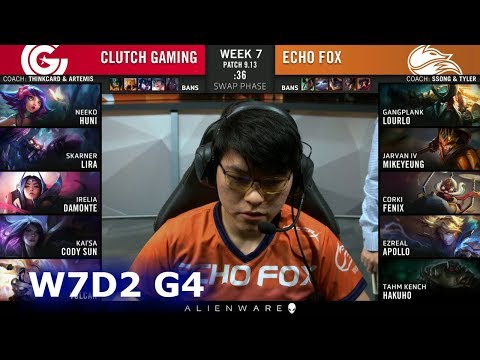 CG vs FOX | Week 7 Day 2 S9 LCS Summer 2019 | Clutch Gaming vs Echo Fox W7D2