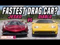 Jesko Vs Diablo GTR - Which Is The Fastest Drag Car? (W/Tunes) | Forza Horizon 5