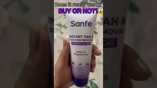 Sanfe instant tan &amp; dead skin cells removal exfoliating gel/ Honest review #deadskinremover #