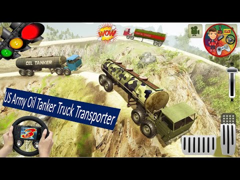 US Army Oil Tanker Truck Transporter: Pro Driver | Transportador de caminhões-tanque do exército dos
