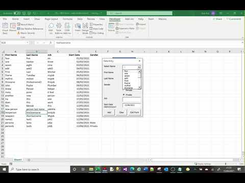 MS Excel tutorial on custom data entry form part 5 - radio buttons on custom form.