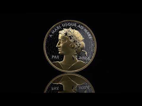 1 oz. Yellow Gold plated Pure Silver Coin – Peace Dollar – Mintage: 7,000 (2024)