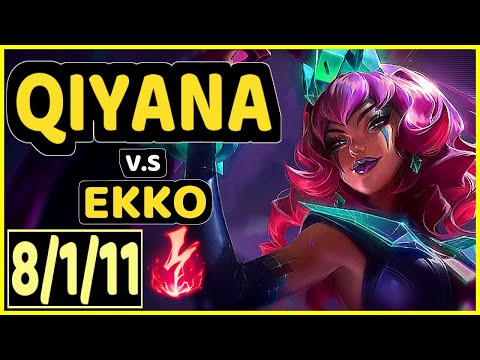 MOOJIN (QIYANA) vs EKKO - 8/1/11 KDA JUNGLE CHALLENGER GAMEPLAY - KR