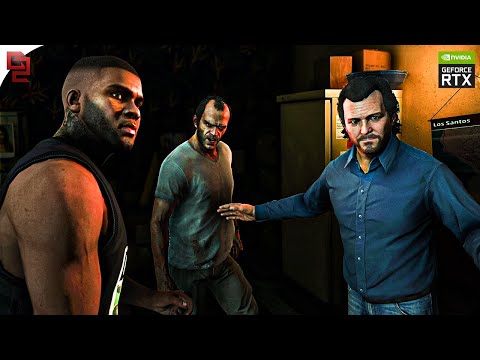 GTA V: 'Surveying the Score' Mission RTX™ 3090 Gameplay - Max Settings - Ray-Tracing Graphics MOD