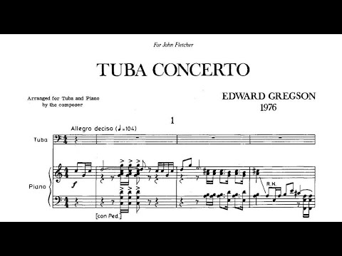 Edward Gregson - Tuba Concerto [Score-Video]