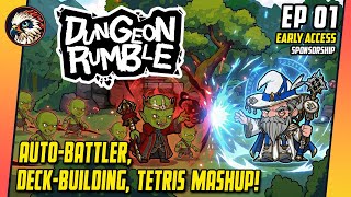 Dungeon Rumble EP01 | GamePlay | Auto‑Battle, Deckbuilding, Tetris Mashup! Dungeon Adventure