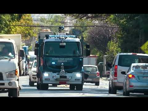 BX3 Bomberos Metropolitano Sur - San Miguel rumbo a incendio en San Bernardo [Q-SIREN]