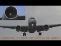 Luthansa 777 F D ALFD Cargo Landing Manchester Airport Slow Motion 50fps With Audio
