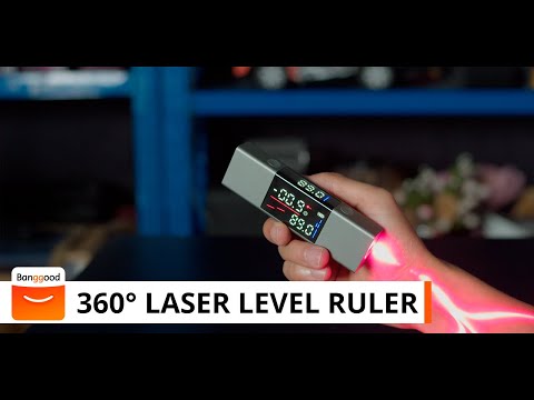 2 In 1 Dual Laser Level Ruler with a double sided LED screen
