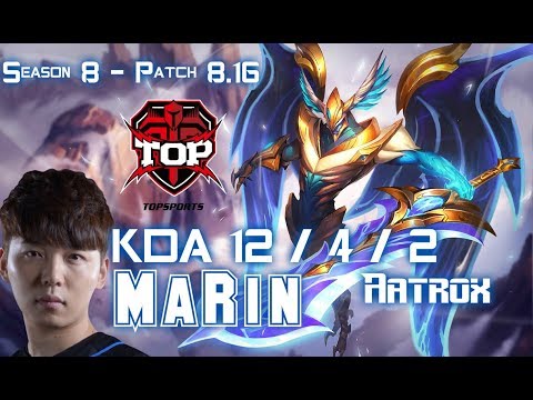 TOP MaRin AATROX vs OLAF Top - Patch 8.16 KR Ranked
