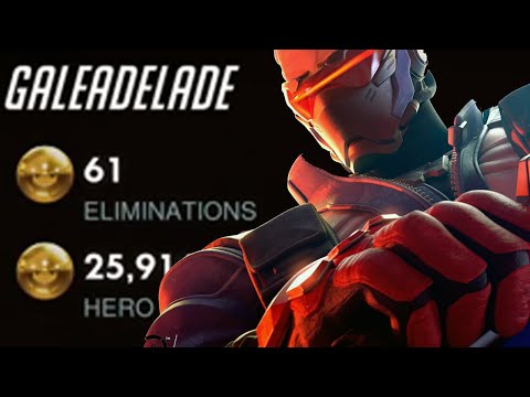 61 ELIMS! 25K DMG! GALE INSANE NANO SOLDIER 76 GAMEPLAY OVERWATCH SEASON 27 TOP 500