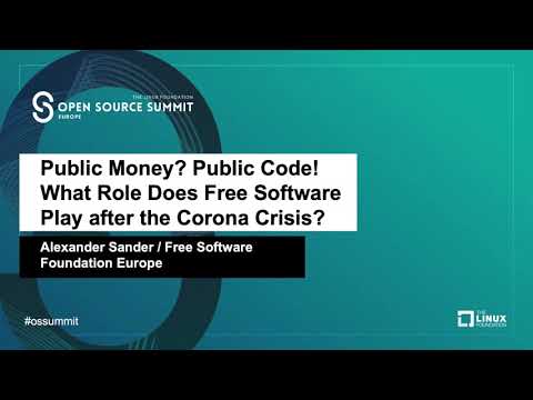 Public Money? Public Code! – What Role does Free Software Play after the Corona Crisis?