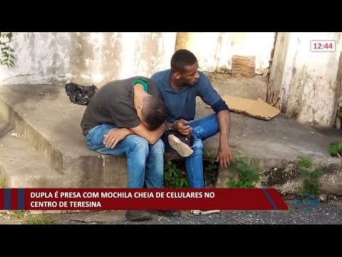 Dupla de assaltantes é presa com mochila repleta de celulares no centro de Teresina 29 03 2021