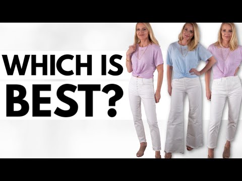 Testing 12 Pairs of *WHITE JEANS* So You Don't Have To! (Fashion Over 40, style Over 50, Outfits)