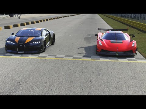 Bugatti Chiron Super Sport 300+ vs Koenigsegg Jesko at Monza Full Course