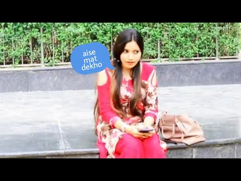 Blind man eating ice _ cream bhile staring at girls Prank