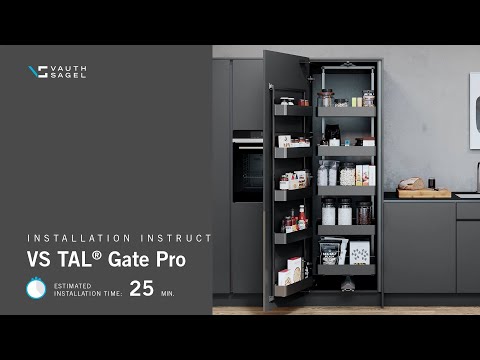 Kit colonne de cuisine Tal Gate Pro Essentio anthracite 1700 à 1950 mm Vauth Sagel