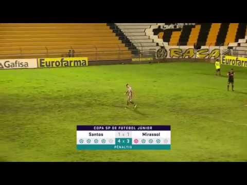 COPA SP 2018 - SANTOS FC 1 (5)x(4) 1 Mirassol - Melhores Momentos 2ª Fase