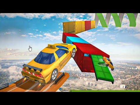 Real Taxi Car Stunts 3D 2021 Impossible Ramp Car Stunt Game - Android GamePlay - CAR STUNTS GAMES
