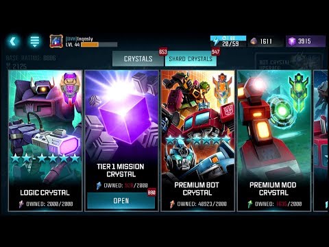 New Crystal Upgrade and Opening Logic/King/Premiums - Transformers: Forged to Fight