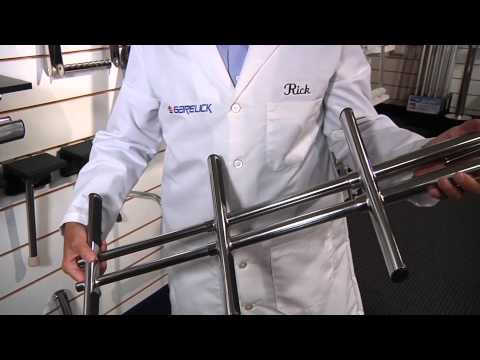 Telescoping Stainless Steel Sport/Diver Ladder 34" Long 3-Step, Platform Mount - Garelick