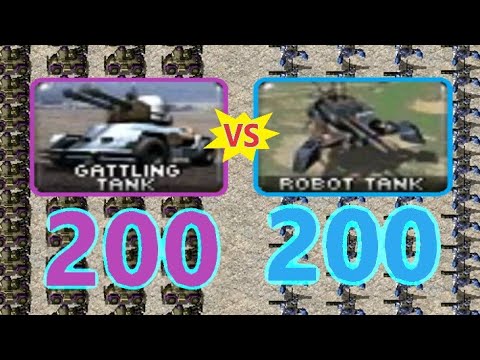 Gattling Tank vs Robot Tank - Same Cost - Red Alert 2