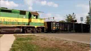 preview picture of video 'Cargo train in Columbus, Indiana (USA) - part 2'