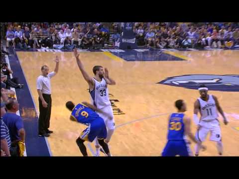 Andre Iguodala 4 Point Play   Warriors vs Grizzlies   Game 6   May 15, 2015   2015 NBA Playoffs