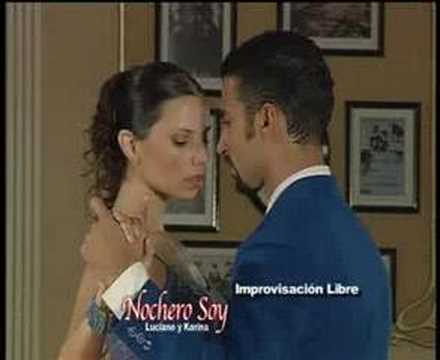  Karina Guillén Aranda  and  Luciano Brigante  are  dancing  to  the  tango  "  Nochero Soy  "