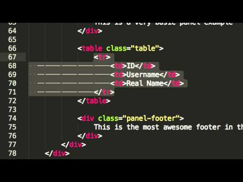 Bootstrap 3 Tutorial 77 - Panels With Tables