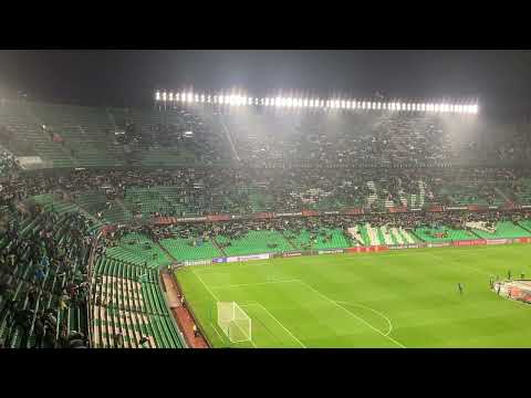 Impresionante HIMNO de BETIS con poca gente en lluvia | Real Betis vs Ferencváros | Europa League
