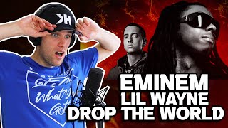 Rapper Reacts to EMINEM X LIL WAYNE! | DROP THE WORLD (THIS ONE HITS HOME!)