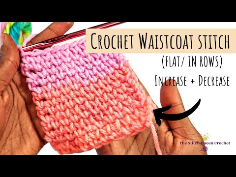 Crochet Waistcoat Stitch Tutorial Flatin Rows Learn To Increase Decrease Knitsplit Stitch