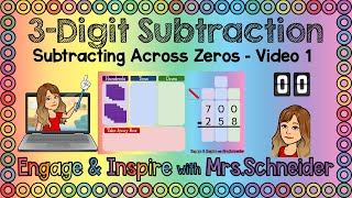 3-Digit Subtraction -Subtracting Across Zeros-Video 1