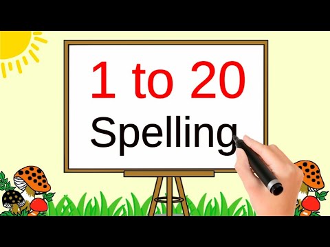 1 to 20 spelling | Numbers Names 1 to 20 with spelling | one to twenty spelling in english |