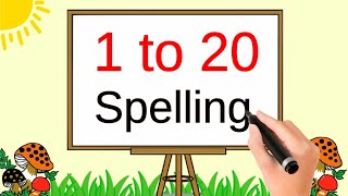 1 to 20 spelling  Numbers Names 1 to 20 with spell