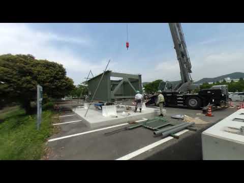 社会基盤工学科 スチール箱桁を架設する！（タイムラプス動画）