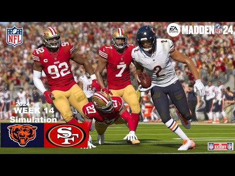 Madden 24 Chicago Bears vs San Francisco 49ers Week 14 (Madden 25 Updated Roster) 2024 Sim Game Play