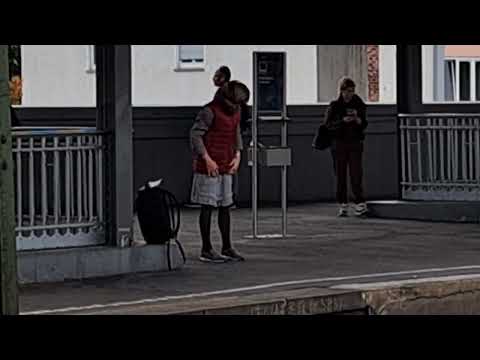Schlägerei am Bahnhof Hooligan Oma zerstört alles krank Mr Miyagi MMA Training Testo Alman