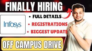 Finally Infosys Mass Drive Announced | Internships | 2027, 2026, 2025 Batch | Off Campus Job Drive