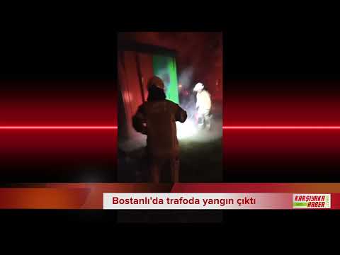 Bostanlı'da trafoda yangın çıktı