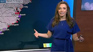 Molly McCollum - 110621 Blue Dress - The Weather Channel - Profile Views - Easy On The Eyes