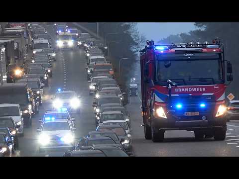 [Reddingsstrook & Primeur] Ongeval op A50 Beekbergen | Veel hulpdiensten met spoed onderweg