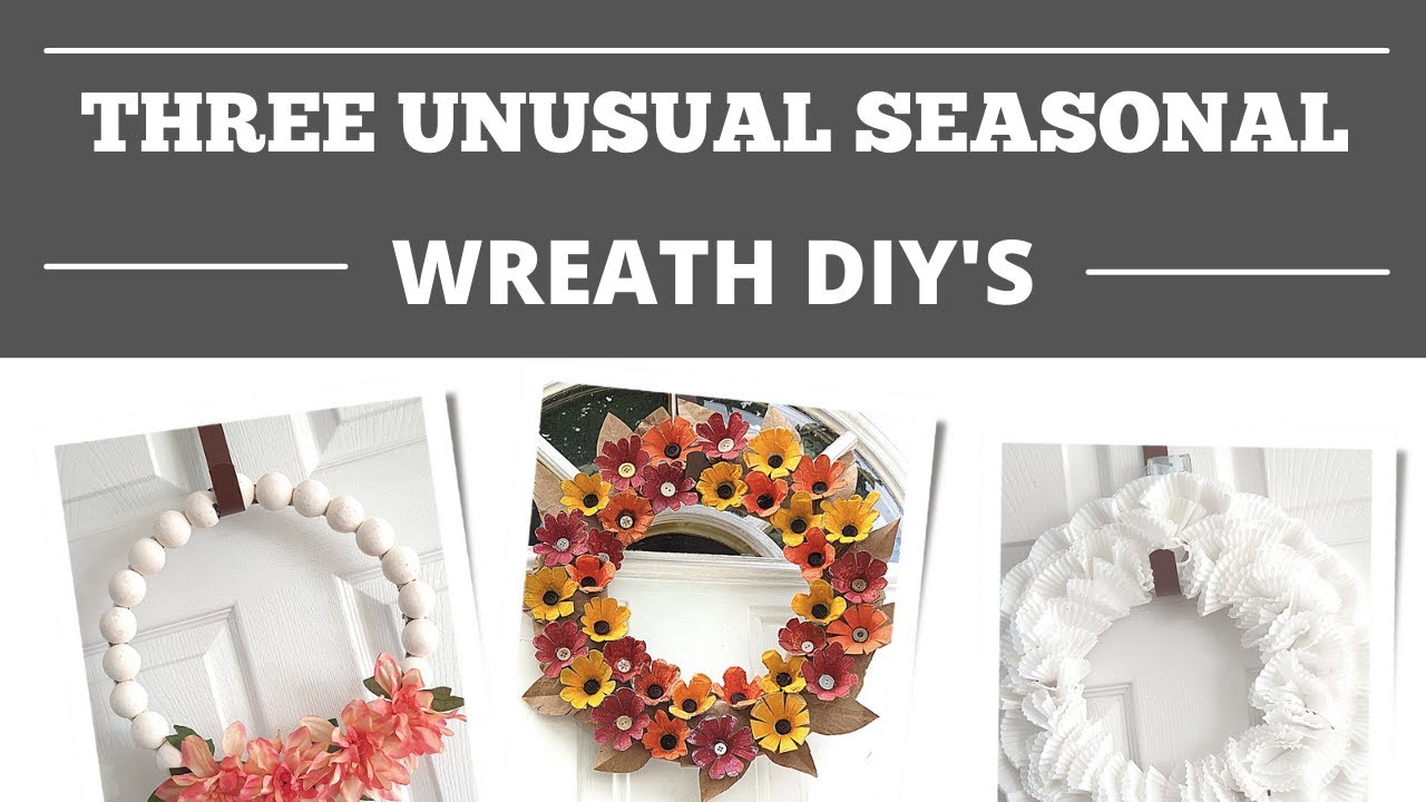 THREE UNUSUAL SEASONAL WREATH DIYs FROM TRASH ! CREATIVE HOME DECOR IDEAS | DOLLAR TREE WREATH DIY